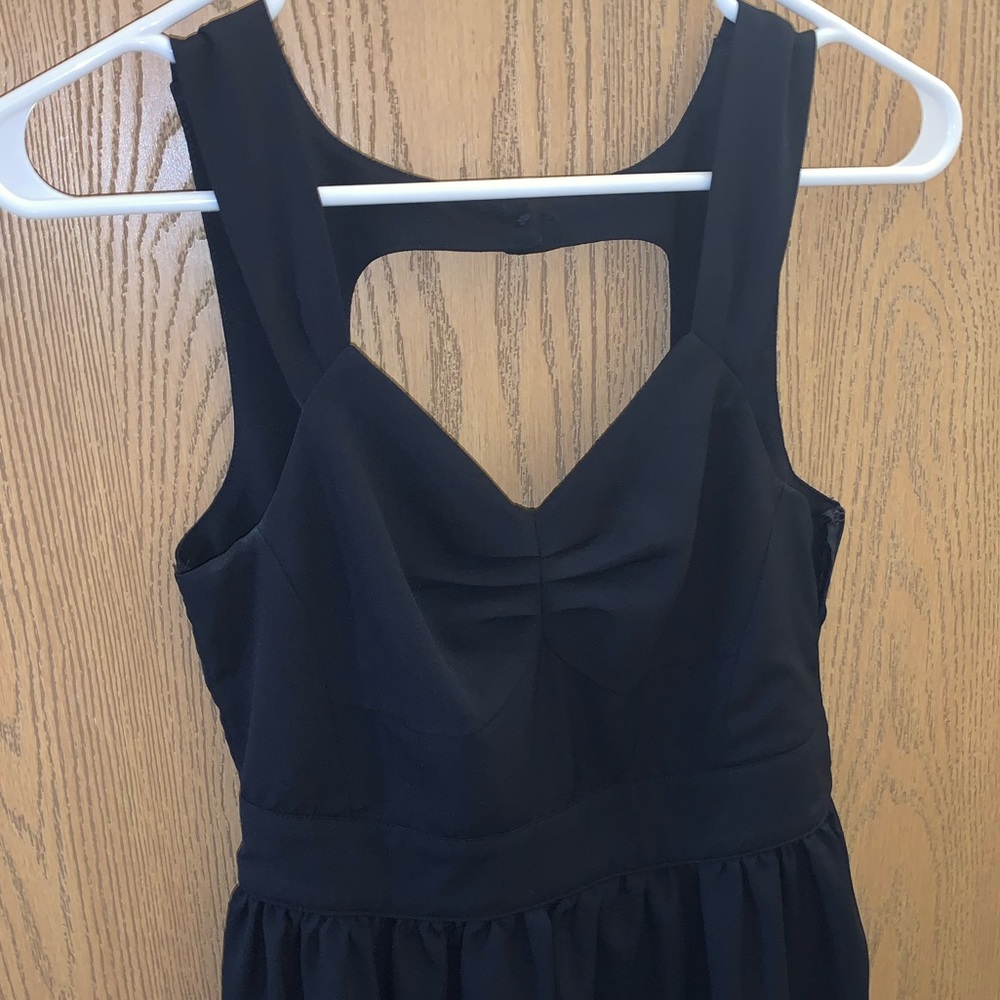 Navy blue knee length dress